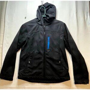 Iceberg hooded rain jacket youth kids XL 20 full zip black